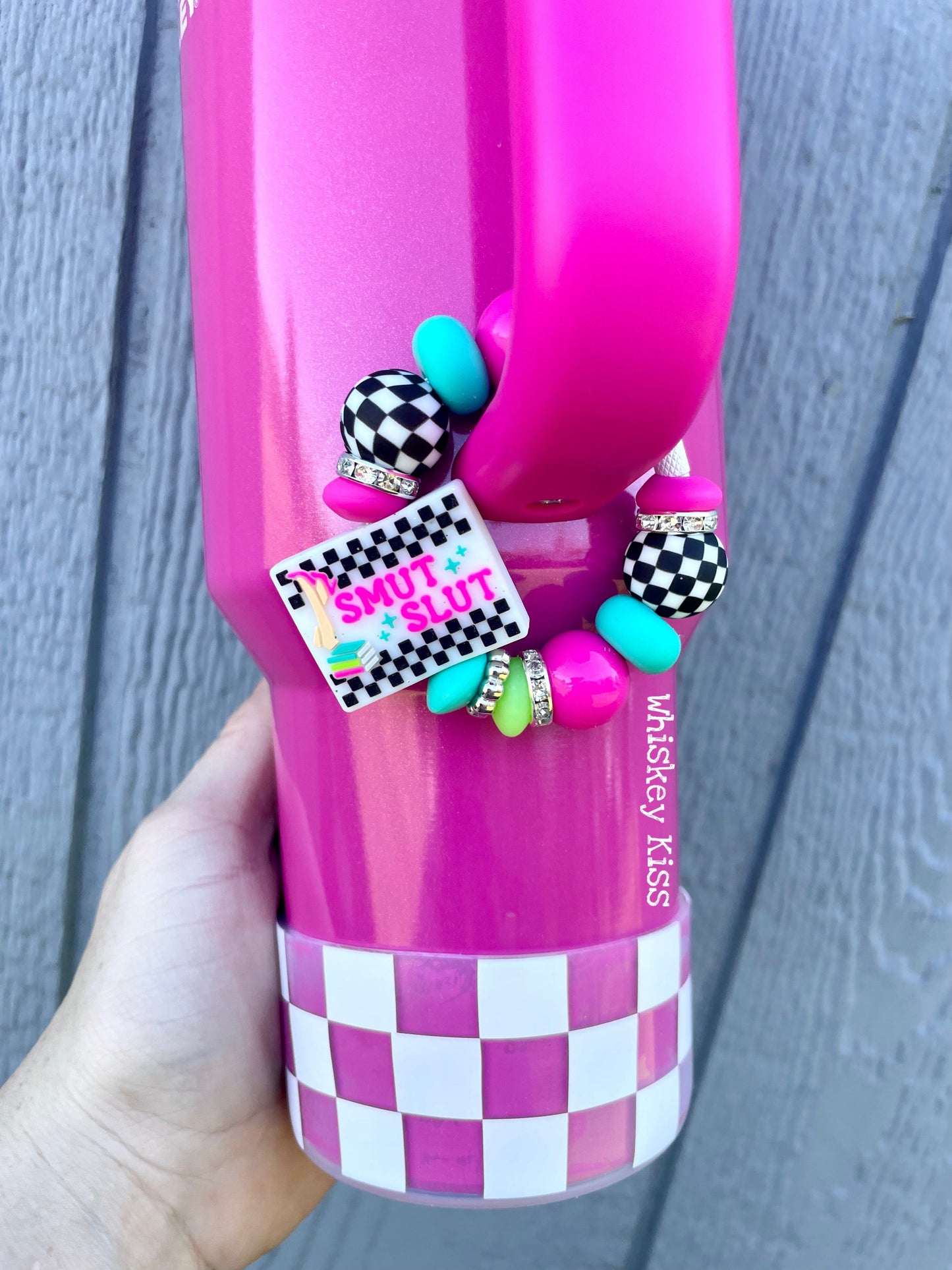 Clear/White Checkered Tumbler Boot