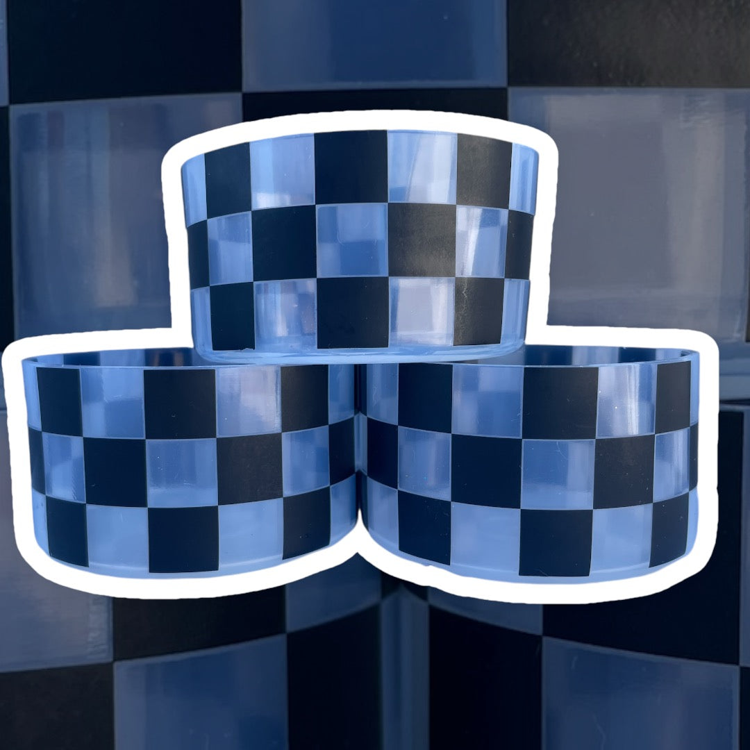 Clear/Black Checkered Tumbler Boot