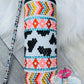Aztec Cow Rhinestone Tumbler- 20 oz