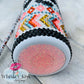 Aztec Cow Rhinestone Tumbler- 20 oz