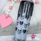 Black Heart Glitter Globe- 20 oz