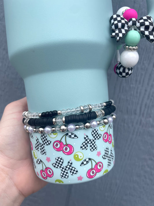 Checkered Bow Handle Bracelet