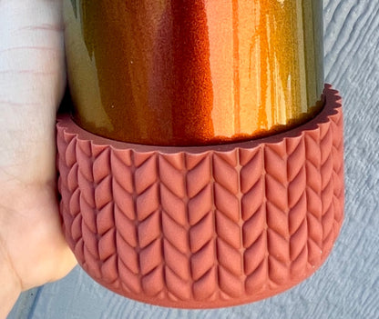 Chestnut Sweater Silicone Tumbler Boot & Accessories