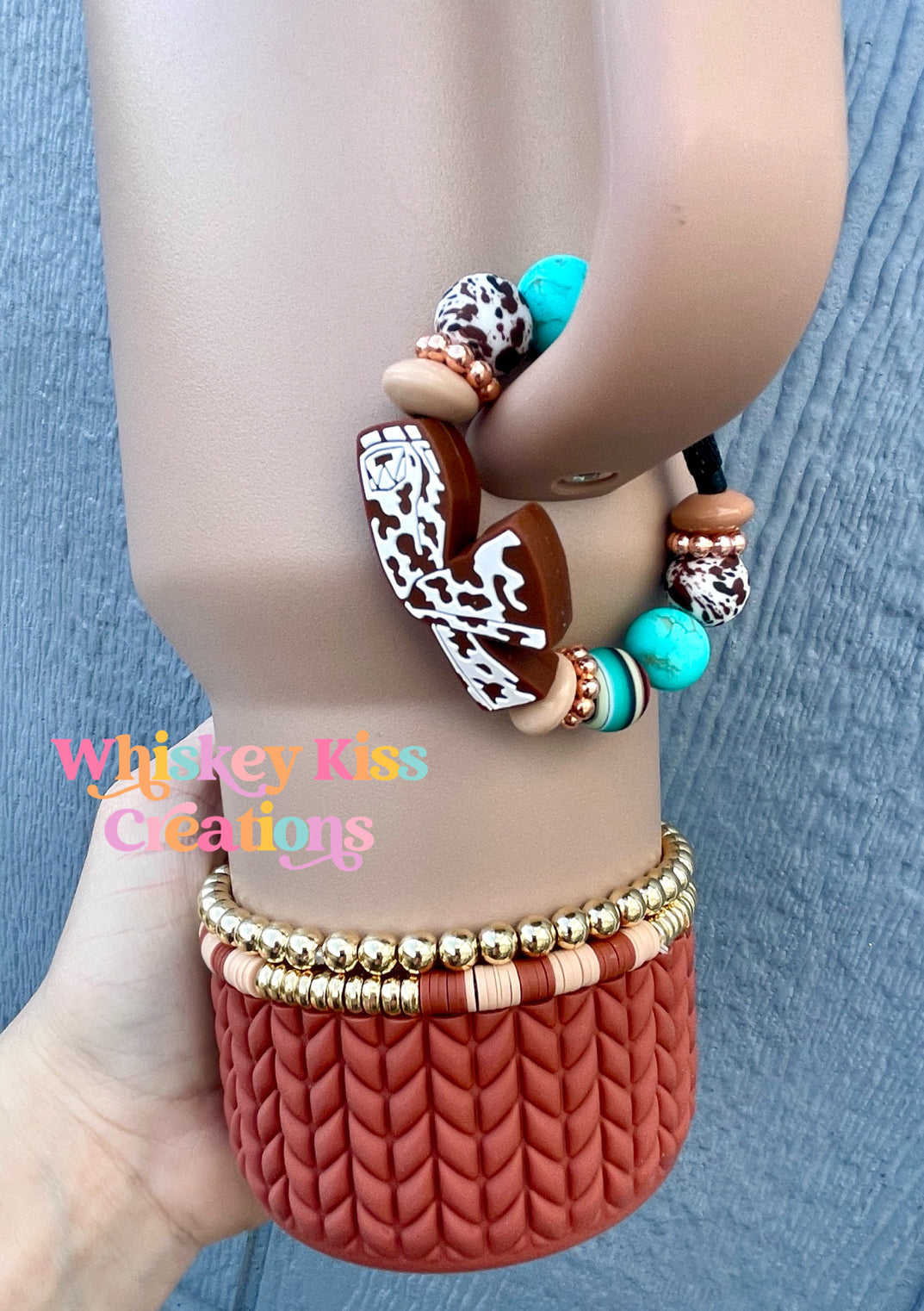 Brown Bell Bottoms Handle Bracelet