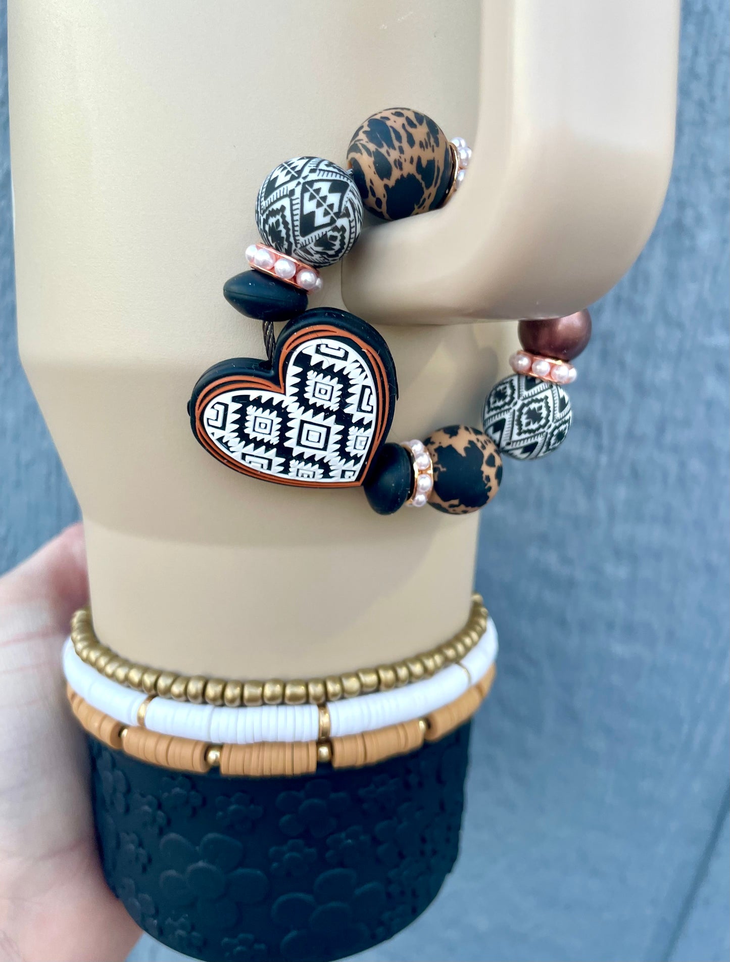 Aztec Heart Handle Bracelet