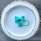 Bow Straw Topper- Turquoise Stone