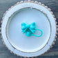 Bow Straw Topper- Turquoise