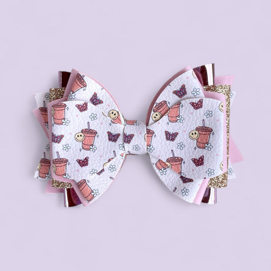 Iced Coffee & Butterflies Bow Stanley Topper